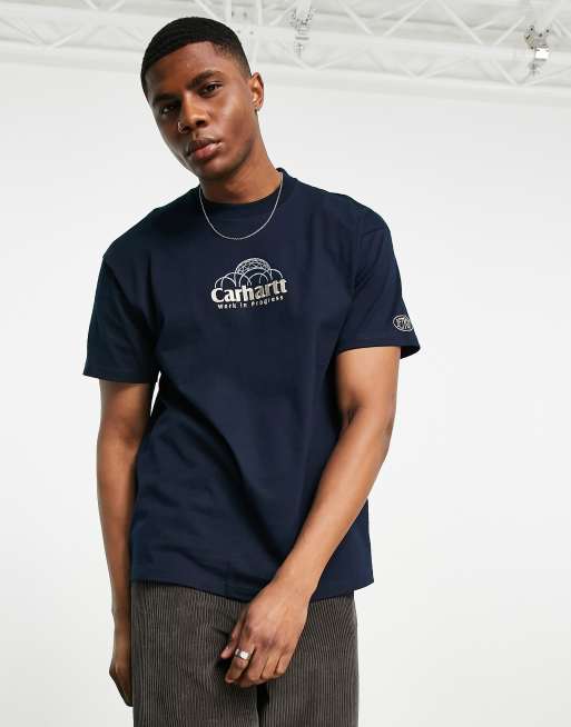 Carhartt WIP geo script t-shirt in navy