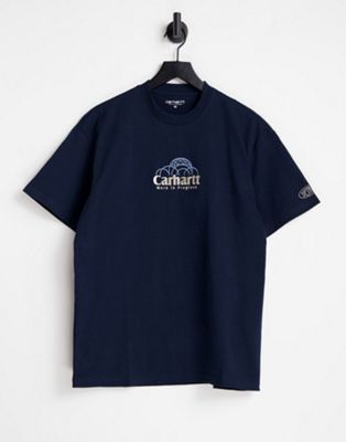 Carhartt WIP geo script t-shirt in navy