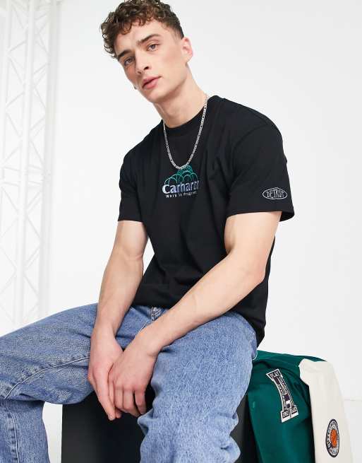 Carhartt WIP - Geo Script - T-shirt in zwart