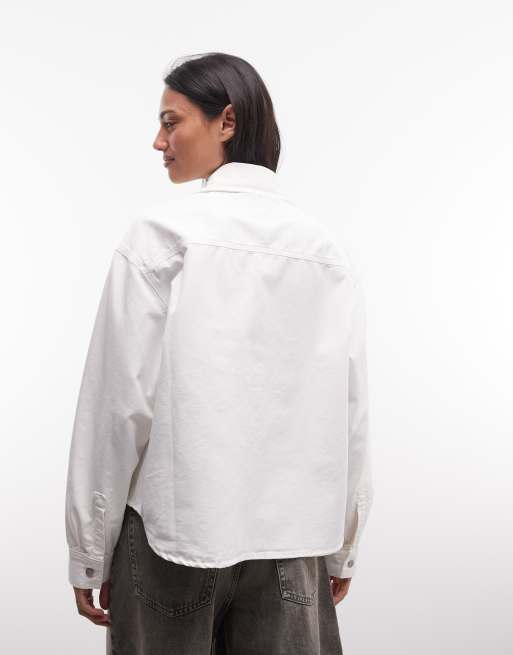 Carhartt WIP - Georgia - Veste chemise en jean - Blanc, 4 de 4