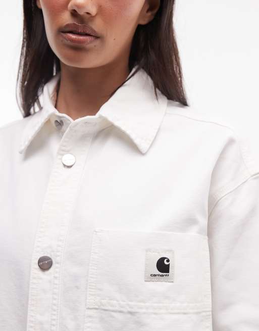 Carhartt WIP – Georgia – Vit skjortjacka i denim, 3 av 4