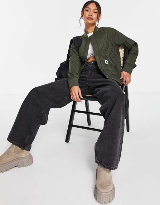 Carhartt WIP - Giacca foderata comoda trapuntata kaki, 4 di 4
