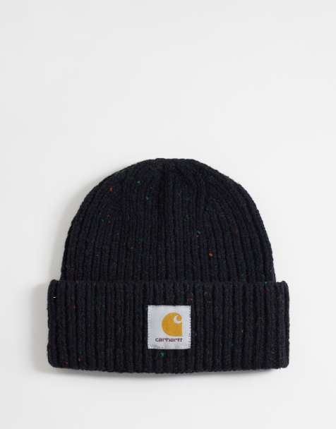 Carhartt WIP - gorro Anglistic negro jaspeado - view 1
