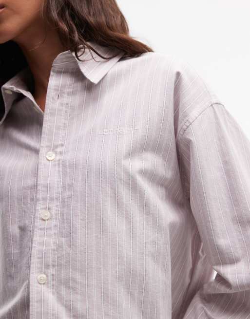 Carhartt WIP - Gowan - Chemise manches longues à rayures - Rose clair, 2 de 4