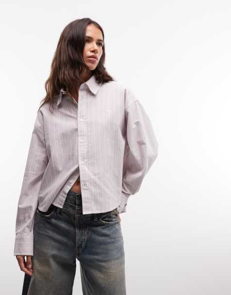 Carhartt WIP Gowan koszula z długim rękawem w jasnoróżowe paski - view 1