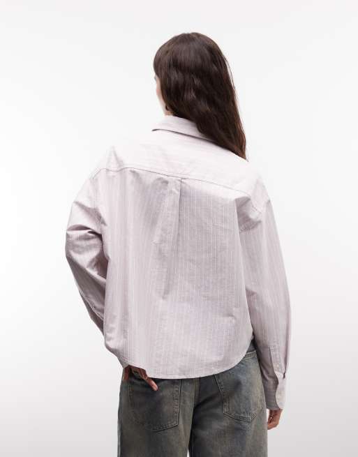 Carhartt WIP Gowan Langarmhemd in hellrosa Streifen, 4 von 4