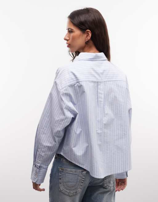 Carhartt WIP Gowan langærmet skjorte i lyseblå stribe, 4 af 4