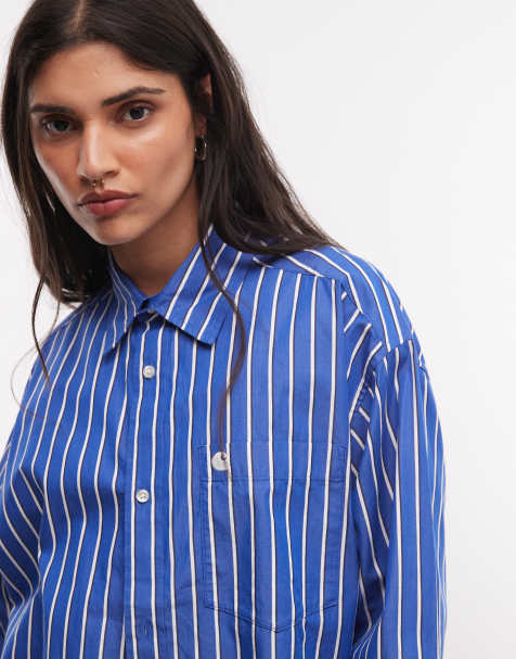 Carhartt WIP Gowan long sleeve shirt in blue stripe - view 1