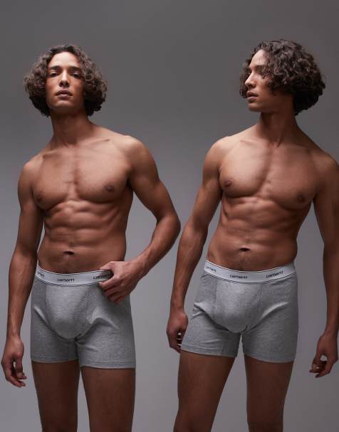 Carhartt WIP – Grå boxershorts i bomull, 2-pack - view 1
