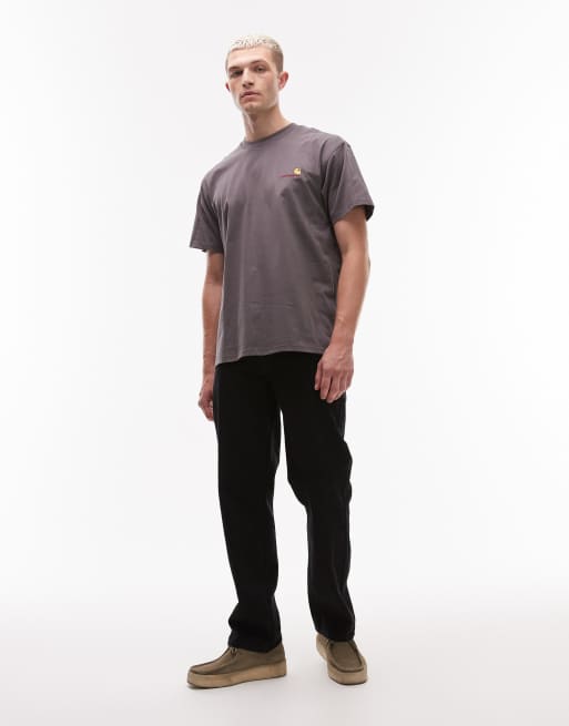 Carhartt WIP – Grå t-shirt med "American script"-tryck, 2 av 5