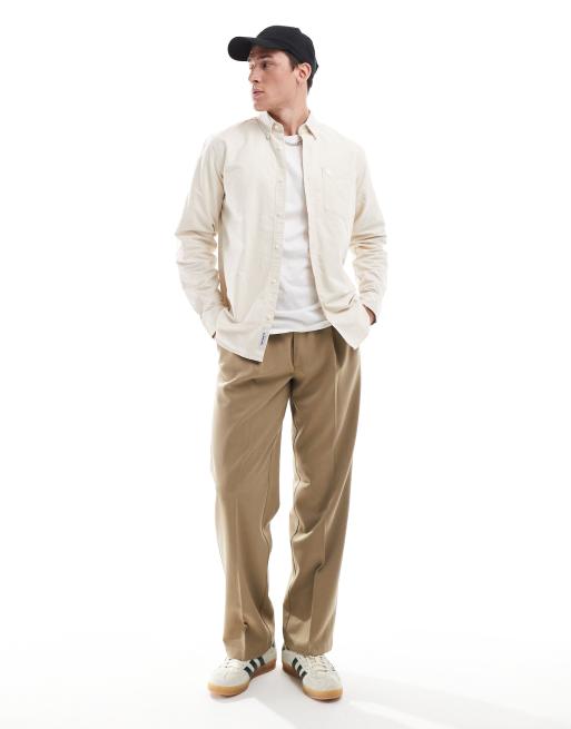 Carhartt WIP – Gräddvit oxfordskjorta med logga, 2 av 4
