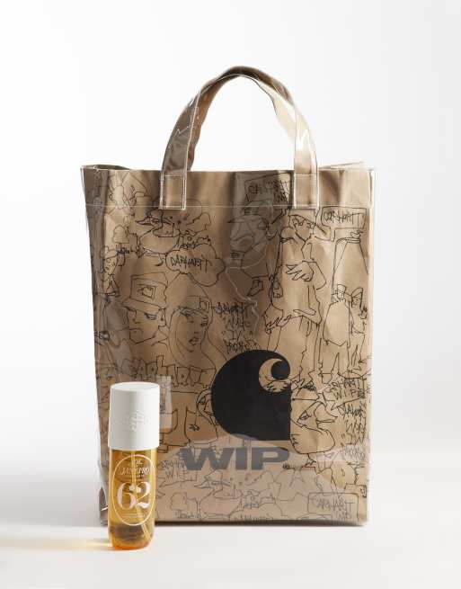 Carhartt WIP graffiti print bag in brown multi, 2 of 4
