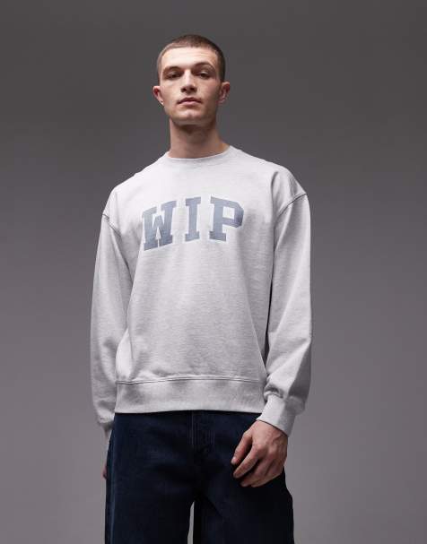 Carhartt WIP - Gråmeleret sweatshirt med college-logo - view 1