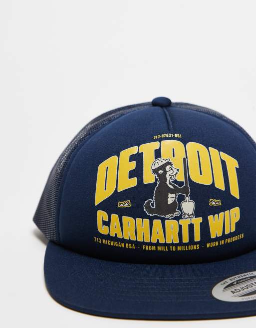 Carhartt WIP graphic trucker cap in navy, 2 of 3