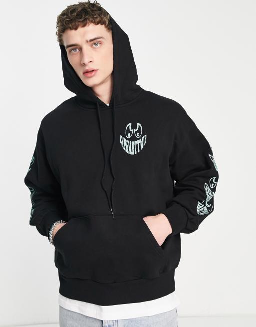 Carhartt WIP grin print hoodie in black | ASOS