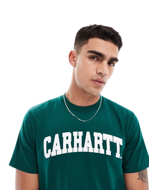 Carhartt WIP - Grøn T-shirt med college-print