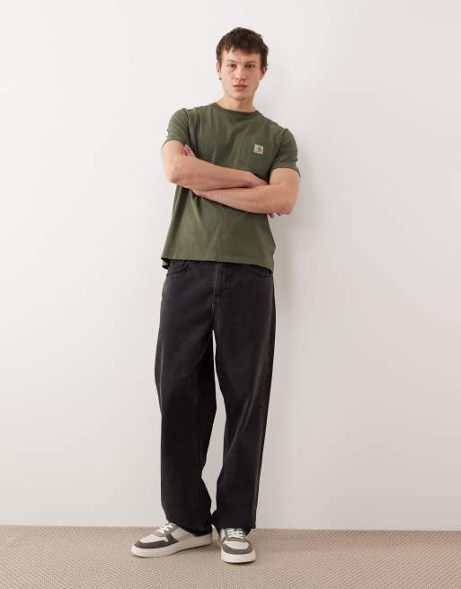 Carhartt WIP - Grøn T-shirt med korte ærmer og lommer, 2 af 5