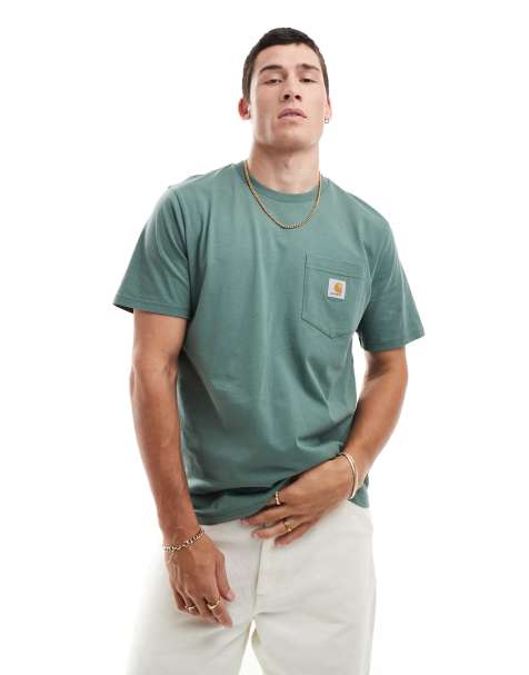Carhartt WIP - Grøn T-shirt med lomme - view 1