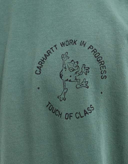Carhartt WIP - Grøn T-shirt med stempel- og frøgrafik, 2 af 4