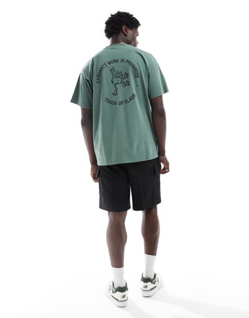 Carhartt WIP - Grøn T-shirt med stempel- og frøgrafik, 4 af 4