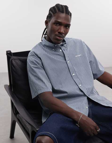 Carhartt WIP - Groff - Camicia blu a quadretti - view 1