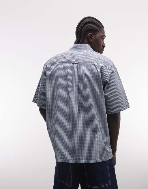 Carhartt WIP - Groff - Overhemd met micro-ruitje in blauw, 5 van 5