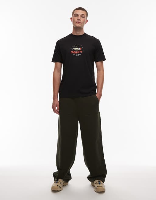 Carhartt WIP – Gröna, baggy byxor med dubbla knäpaneler, 2 av 5