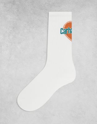 growth logo socks in white