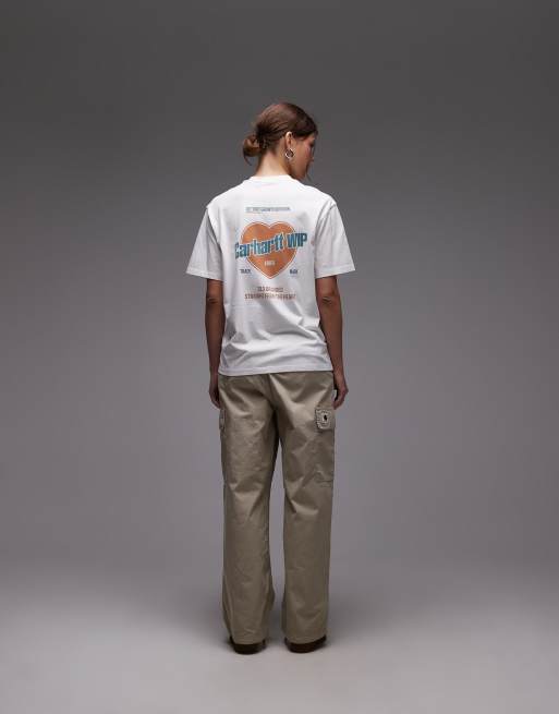 Carhartt WIP growth motif back detail t-shirt in white, 4 of 4