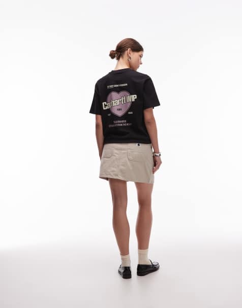 Carhartt WIP – Growth Motif – Czarny T-shirt z nadrukiem na plecach - view 1