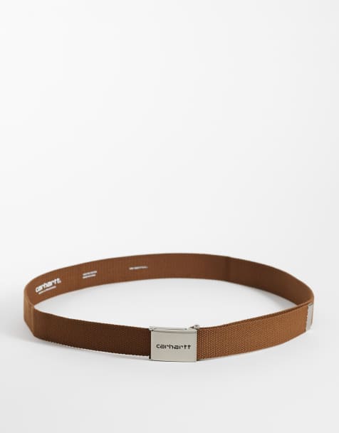 Carhartt WIP – Gürtel in Hamilton-Braun mit verchromter Clip-Schnalle - view 1