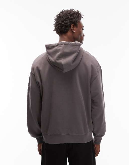 Carhartt WIP – Hackwork – Mörkgrå huvtröja i oversize och dra på-modell, 3 av 5