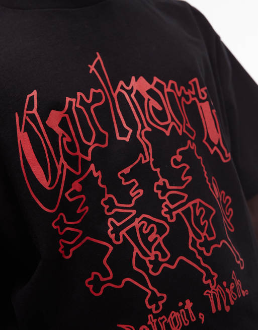 Carhartt WIP - Hackwork - T-shirt met lange rechte pasvorm in zwart, 5 van 5