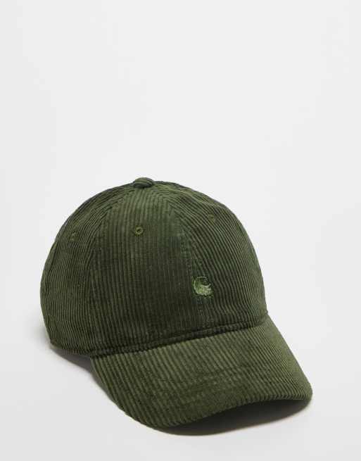 Carhartt WIP - Harlem - Cappellino in tessuto a coste verde con logo