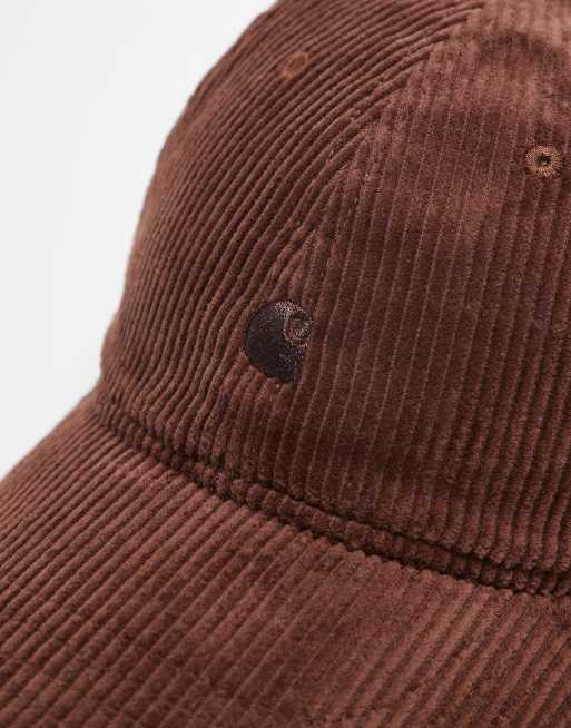 Carhartt WIP Harlem cord logo cap in brown, 2 of 3
