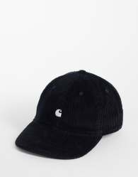 Carhartt WIP Harlem corduroy logo cap in black