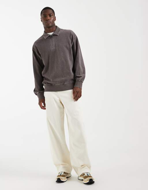 Carhartt WIP – Harper – Brązowa bluza z kołnierzykiem polo, 2 z 5