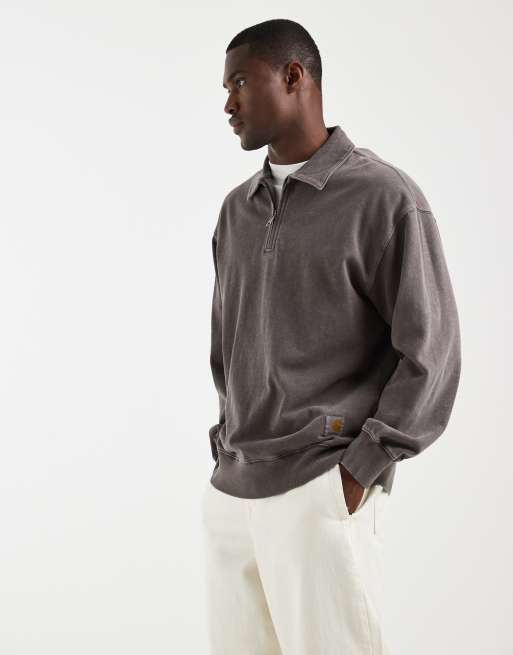 Carhartt WIP - Harper - Sudadera marrón con cuello tipo polo
