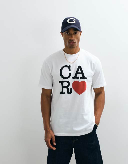 Carhartt WIP – Hartt – Biały T-shirt z nadrukiem, 5 z 5