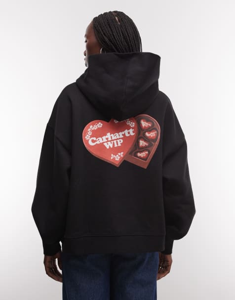 Carhartt WIP Hartt Case hoodie with back print in black - view 1