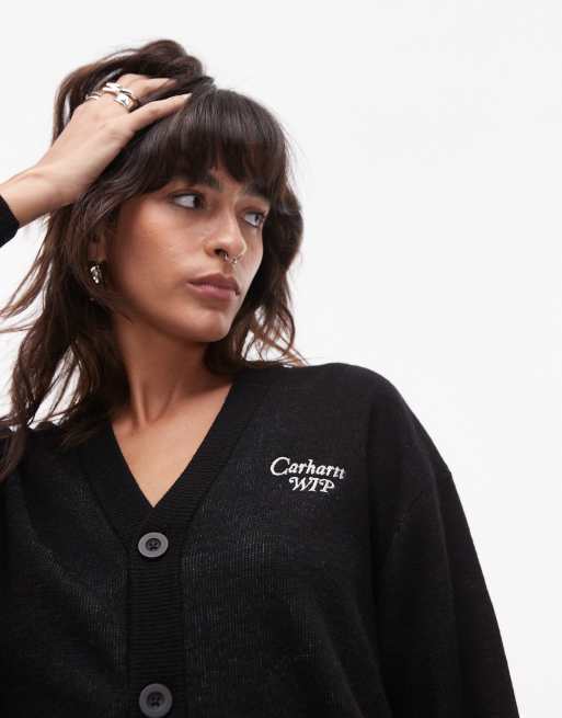 Carhartt WIP – Harttbreaker – Strickjacke in Schwarz, 4 von 4