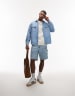 Carhartt WIP double knee shorts in light blue