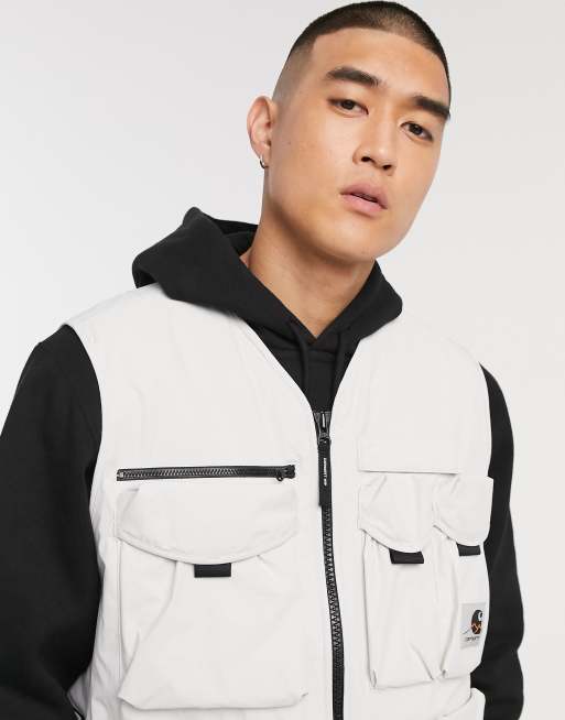 Carhartt WIP Hayes utility vest in grey ASOS