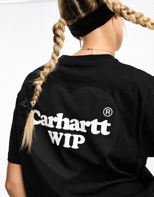Carhartt WIP heart backprint t-shirt in black