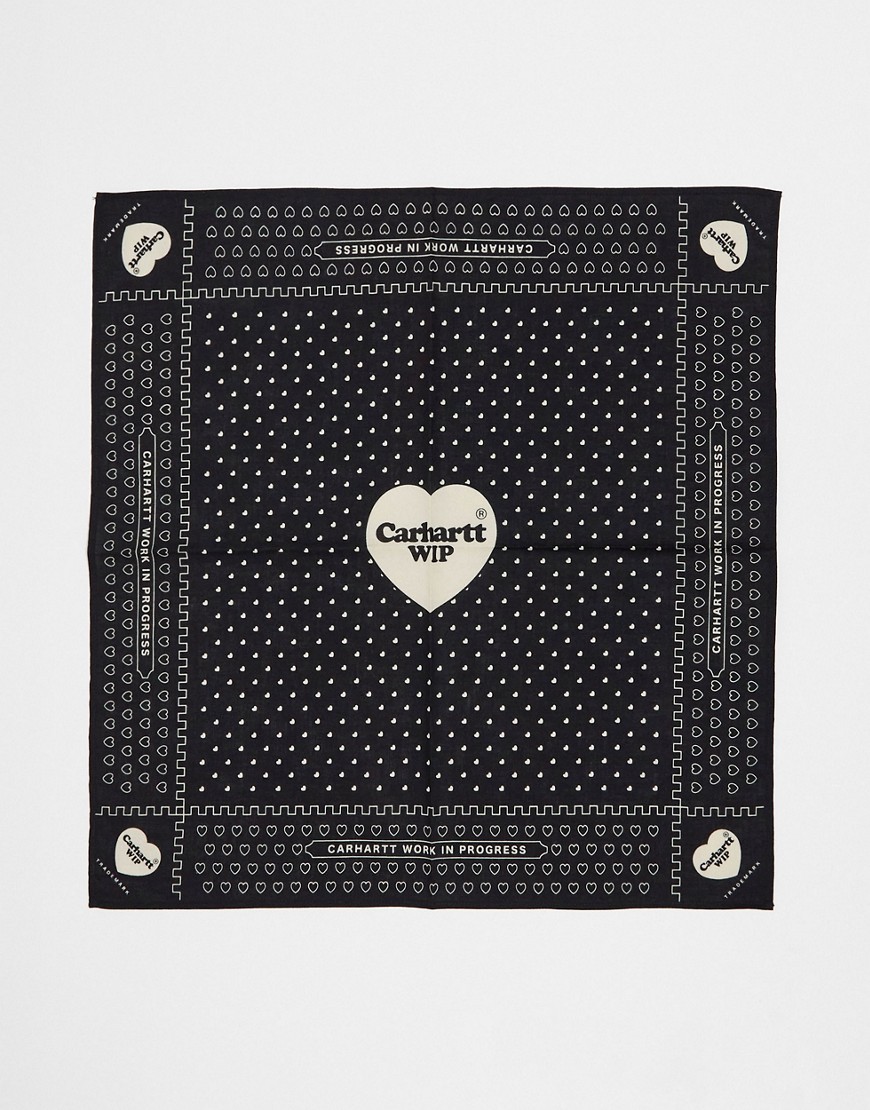 Carhartt WIP heart bandana in black