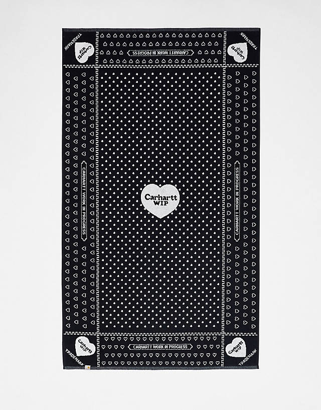 Carhartt WIP - heart bandana towel in black