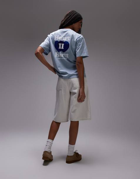 Carhartt WIP heart II hartt motif back detail t-shirt in blue - view 1