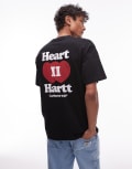 [Carhartt WIP] Carhartt WIP Heart II Hartt motif back print t-shirt in black M BLACK