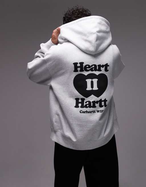 Carhartt WIP Heart II Hartt zip through hoodie in grey | ASOS