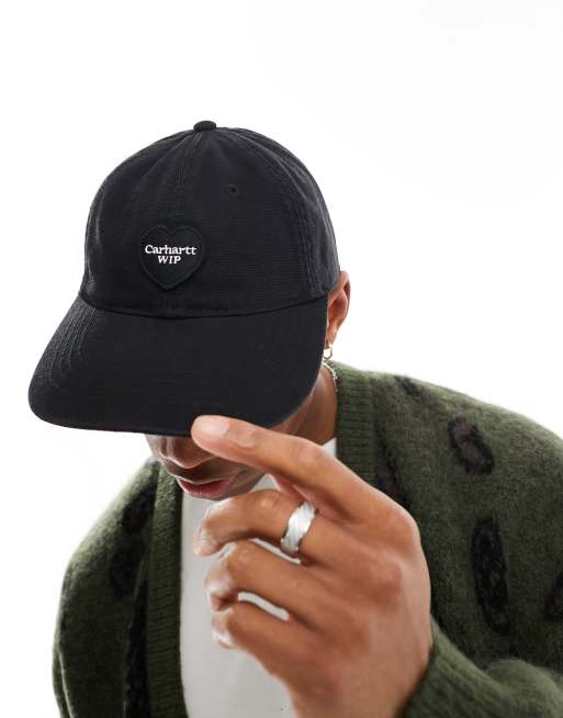 Black Heart Patch Cap by Carhartt Work In Progress on Sale